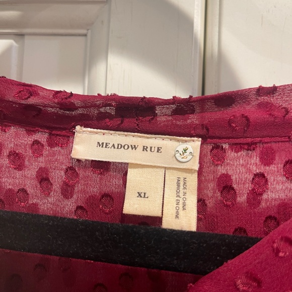 Anthropologie Clipdot Tieneck
Blouse by Meadow Rue, XL, Raspberry - Picture 4 of 4